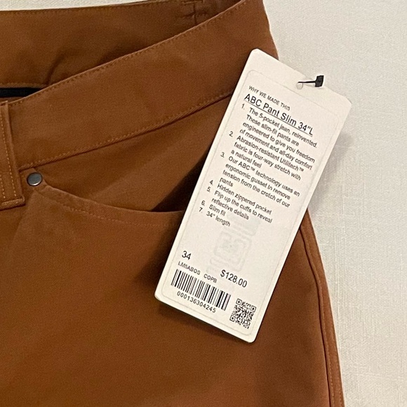 Lululemon ABC pant slim 34”L - Picture 4 of 4